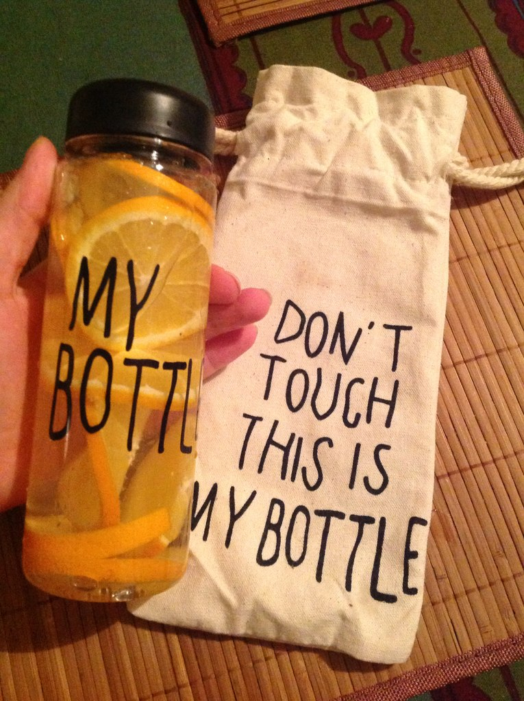 With bag  2015  500ml Fashion sport My bottle lemon juice readily cup space cup water bottles yearhappy